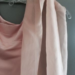 Sheer Light Pink Polyester Shawl